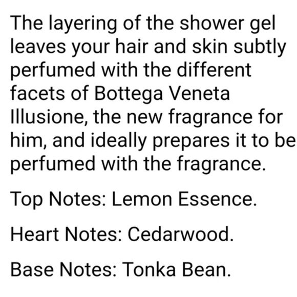 Bottega Veneta Illusione Men’s Shower Gel (Brand New) - Picture 2 of 2
